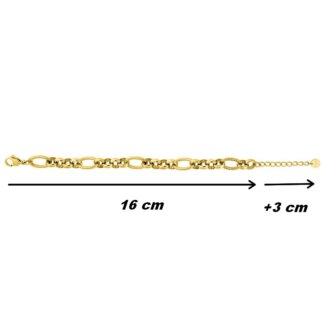 Bracelet Femme Acier inoxydable doré ROBBEZ MASSON, dimensions
