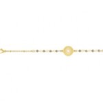 Bracelet Femme Acier inoxydable doré et Cristal marron synthétique ROBBEZ MASSON