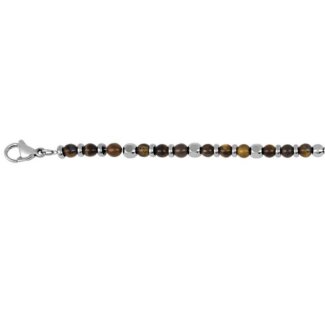 Bracelet Femme Acier inoxydable et Œil de tigre ROBBEZ MASSON