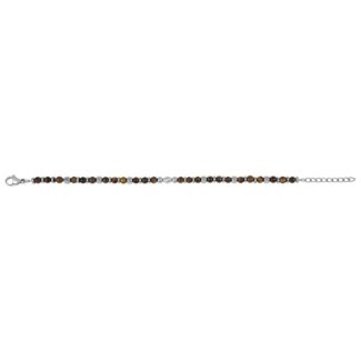Bracelet Femme Acier inoxydable et Œil de tigre ROBBEZ MASSON, longueur