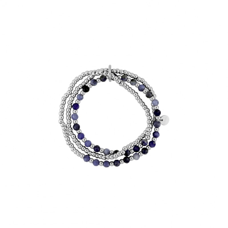 bracelet-femme-acier-inoxydable-lapis-synthétique-robbez-masson-433699 Bracelet Femme Acier inoxydable et Lapis synthétique ROBBEZ MASSON