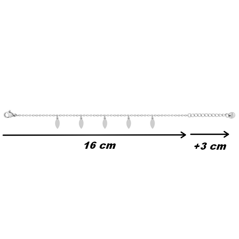 Bracelet Femme Acier inoxydable ROBBEZ MASSON, dimensions