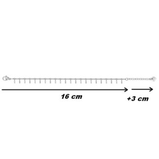 Bracelet Femme Acier inoxydable ROBBEZ MASSON, dimensions