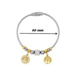 Bracelet câble Arbre de vie Femme Acier inoxydable ROBBEZ MASSON, diamètre