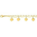 Bracelet breloque Cœur Femme Acier inoxydable doré ROBBEZ MASSON