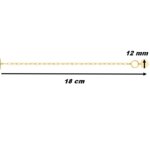 Bracelet chaîne Cœur Femme Acier inoxydable doré ROBBEZ MASSON, dimensions