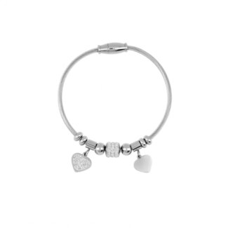 Bracelet Cœur Femme câble Acier inoxydable ROBBEZ MASSON