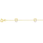 Bracelet Cœur Femme Or jaune et blanc 750/1000 ROBBEZ MASSON