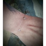 Bracelet Cœur Femme Or jaune et blanc 750/1000 ROBBEZ MASSON, porté