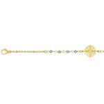 Bracelet Femme Acier inoxydable doré et Cristal turquoise synthétique ROBBEZ MASSON