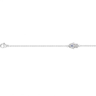 Bracelet main Femme Acier inoxydable et cristal bleu synthétique ROBBEZ MASSON