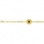 Bracelet Femme Acier inoxydable doré et Malachite synthétique ROBBEZ MASSON