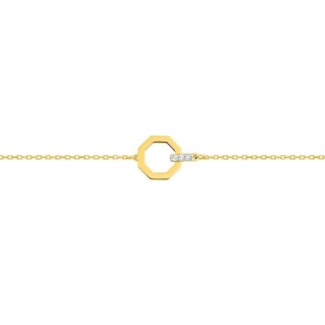 Bracelet Femme Octogonal Or jaune 750/1000 et Diamants ROBBEZ MASSON