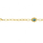 Bracelet Femme Acier inoxydable doré et Turquoise synthétique ROBBEZ MASSON