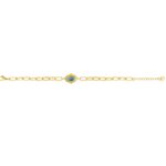 Bracelet Femme Acier inoxydable doré et Turquoise synthétique ROBBEZ MASSON, dimensions