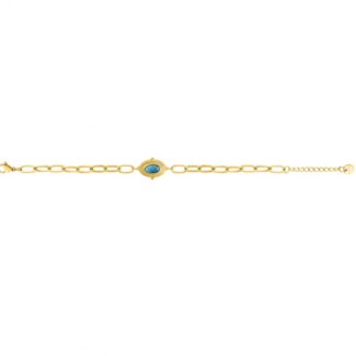 Bracelet Femme Acier inoxydable doré et Turquoise synthétique ROBBEZ MASSON, dimensions