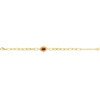 Bracelet Femme Acier inoxydable doré et Turquoise rouge synthétique ROBBEZ MASSON