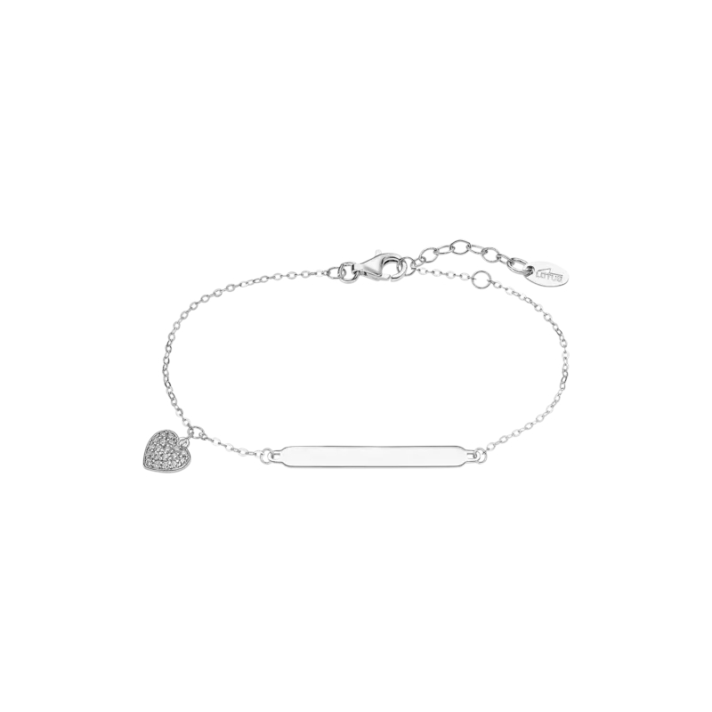 bracelet-gourmette-femme-coeur-argent-925-et-oxydes-LOTUS-LP3033-2-1 Bracelet gourmette Cœur Femme Argent 925/1000 et Oxydes de zirconium LOTUS LP3033-2/1