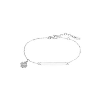 Bracelet gourmette trèfle à 4 feuilles Femme Argent 925/1000 et Oxydes de zirconium LOTUS LP3033-2/4