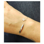 Bracelet gourmette trèfle à 4 feuilles Femme Argent 925/1000 et Oxydes de zirconium LOTUS LP3033-2/4 porté