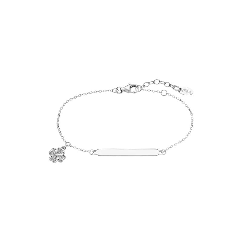 bracelet-gourmette-femme-trefle-argent-925-et-oxydes-LOTUS-LP3033-2-4 Bracelet gourmette trèfle à 4 feuilles Femme Argent 925/1000 et Oxydes de zirconium LOTUS LP3033-2/4
