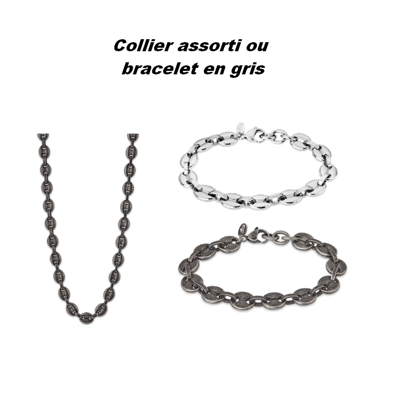 bracelet-homme-acier-inoxydable-vielli-grain-de-café-LOTUS-LS2140-2-3-ensemble Bracelet Homme Acier inoxydable vieilli Grain de café LOTUS LS2140-2/3, modèles