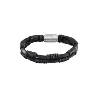 Bracelet Homme cuir noir et Acier inoxydable LOTUS LS2197-2/1
