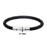 Bracelet Homme Cuir noir et Acier inoxydable LOTUS LS1119-2/1, largeur