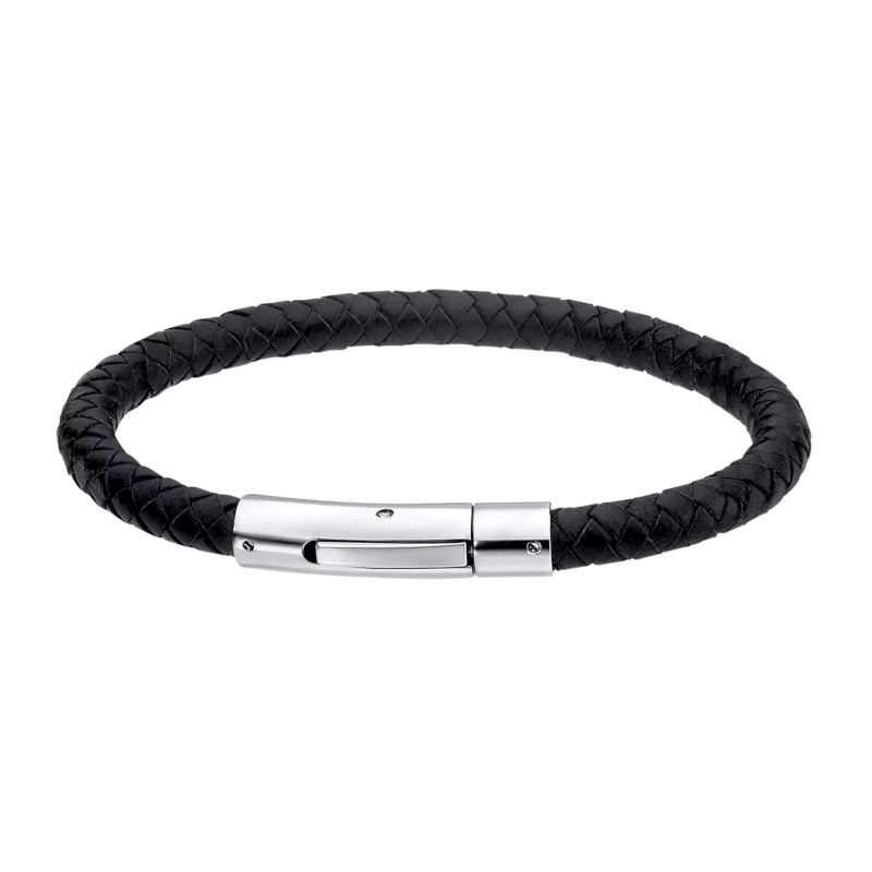 bracelet-homme-cuir-noir-et-acier-inoxydable-LOTUS-LS1119-2-1 Bracelet Homme Cuir noir et Acier inoxydable LOTUS LS1119-2/1