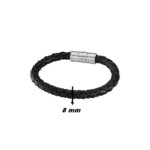Bracelet Homme Cuir noir et Acier inoxydable LOTUS LS2096-2/2, largeur
