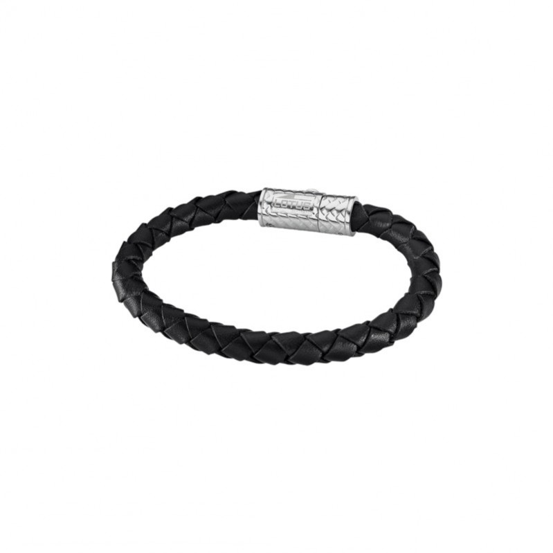 bracelet-homme-cuir-noir-et-acier-inoxydable-LOTUS-LS2096-2-2 Bracelet Homme Cuir noir et Acier inoxydable LOTUS LS2096-2/2