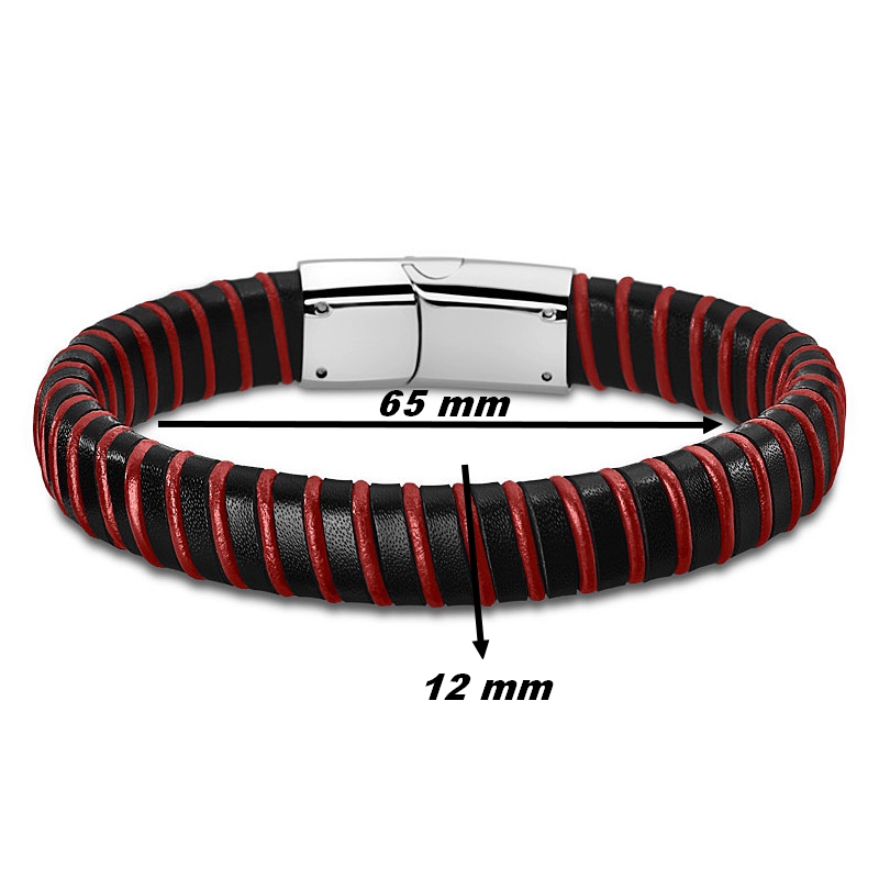 bracelet-homme-cuir-rouge-et-noir-acier-inoxydable-LOTUS-LS1879-2-2-dimensions Bracelet Homme Cuir rouge et noir et Acier inoxydable LOTUS LS1879-2/2, dimensions