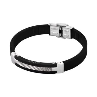Bracelet Homme Silicone noir et Acier inoxydable LOTUS LS1522-2/2