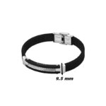 Bracelet Homme Silicone noir et Acier inoxydable LOTUS LS1522-2/2, largeur