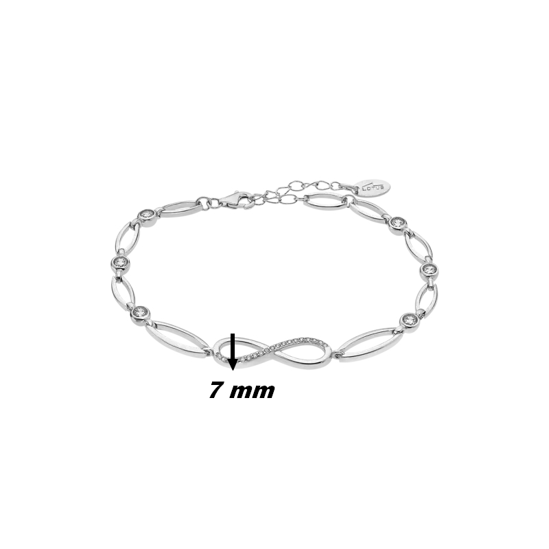 Bracelet Infini Femme Argent 925/1000 et Oxydes de zirconium LOTUS LP1872-2/1, dimensions