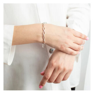 Bracelet Infini Femme Argent 925/1000 et Oxydes de zirconium LOTUS LP1872-2/1 porté