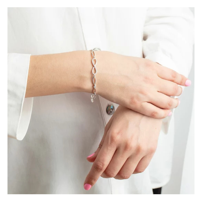 Bracelet Infini Femme Argent 925/1000 et Oxydes de zirconium LOTUS LP1872-2/1 porté