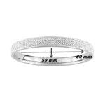 Bracelet jonc Femme Acier inoxydable et Cristal blanc ROBBEZ MASSON, dimensions