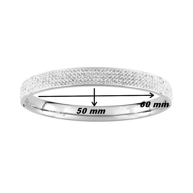 bracelet-jonc-femme-acier-inoxydable-et-cristal-blanc-robbez-masson-433688-dimensions Bracelet jonc Femme Acier inoxydable et Cristal blanc ROBBEZ MASSON, dimensions