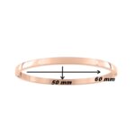 Bracelet jonc ouvrant Femme Acier inoxydable rose ROBBEZ MASSON, dimensions