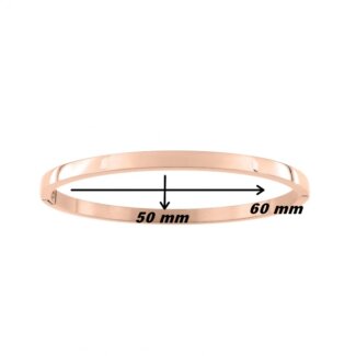 Bracelet jonc ouvrant Femme Acier inoxydable rose ROBBEZ MASSON, dimensions