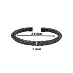 Bracelet jonc ouvert Homme Acier inoxydable gris foncé LOTUS LS2195-2/2, dimensions