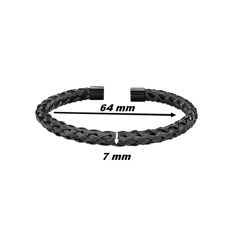 bracelet-jonc-ouvert-homme-acier-inoxydable-LOTUS-LS2195-2-2-dimensions Bracelet jonc ouvert Homme Acier inoxydable gris foncé LOTUS LS2195-2/2, dimensions