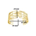 Bracelet manchette Femme Acier inoxydable doré ROBBEZ MASSON, dimensions