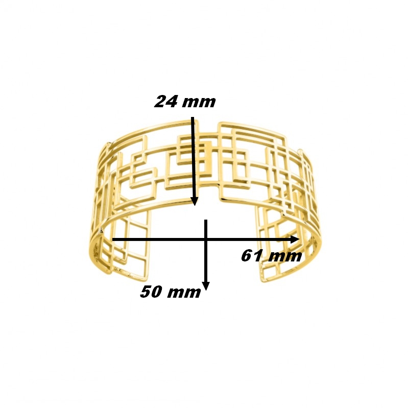 bracelet-manchette-femme-acier-inoxydable-doré-robbez-masson-433772-dimensions Bracelet manchette Femme Acier inoxydable doré ROBBEZ MASSON, dimensions