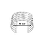 Bracelet manchette graphique Femme Acier inoxydable ROBBEZ MASSON, diamètre