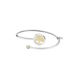 Bracelet ouvert Femme Arbre de vie, Acier inoxydable bicolore et strass LOTUS LS2169-2/B