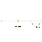 Bracelet rond Femme Acier inoxydable doré et Epoxy synthétique ROBBEZ MASSON, dimensions
