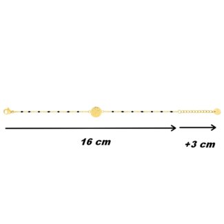 Bracelet rond Femme Acier inoxydable doré et Epoxy synthétique ROBBEZ MASSON, dimensions
