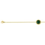 Bracelet rond Femme Acier inoxydable doré et Malachite synthétique ROBBEZ MASSON